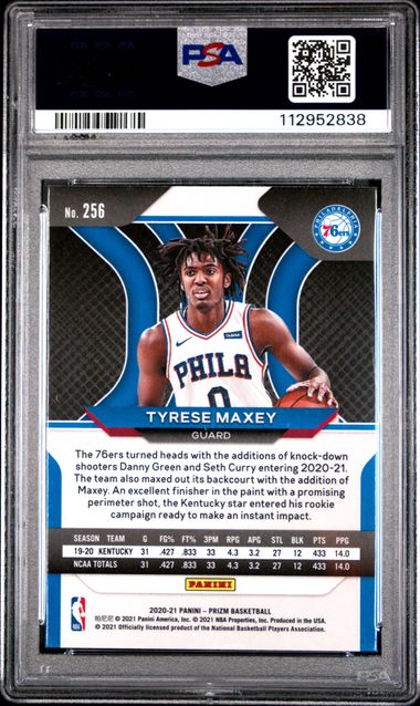 2020 Prizm Tyrese Maxey Rookie RC PSA 9 - 112952838