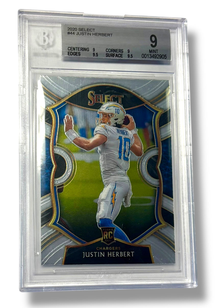 2020 Select #44 Justin Herbert Rookie RC BGS 9 - 0013492905