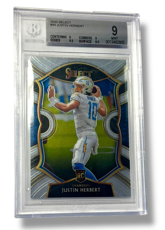 2020 Select #44 Justin Herbert Rookie RC BGS 9 - 0013492905