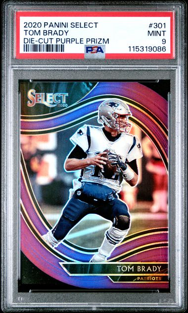 2020 Select Die-Cut Purple Prizm Tom Brady SP PSA 9 Pop 39 Rare! - 115319086