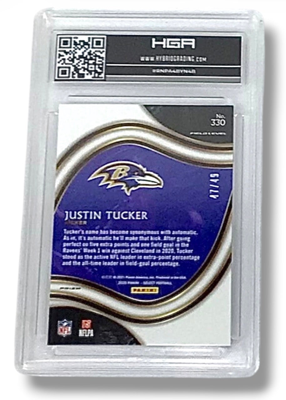 2020 Select Field Level Justin Tucker Blue Disco Prizm /25 HGA 9.0 - #VRWZ2V3DFS