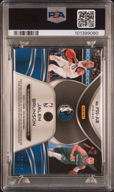 2020 Spectra Cracked Ice Full Spectrum /35 Auto #FSS-JLB Jalen Brunson PSA Auto 10 - 101399080