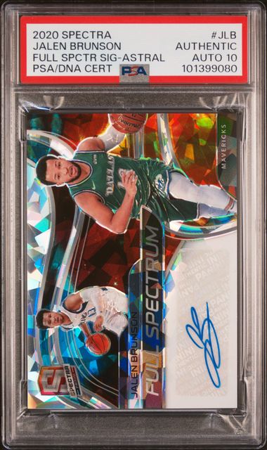 2020 Spectra Cracked Ice Full Spectrum /35 Auto #FSS-JLB Jalen Brunson PSA Auto 10 - 101399080