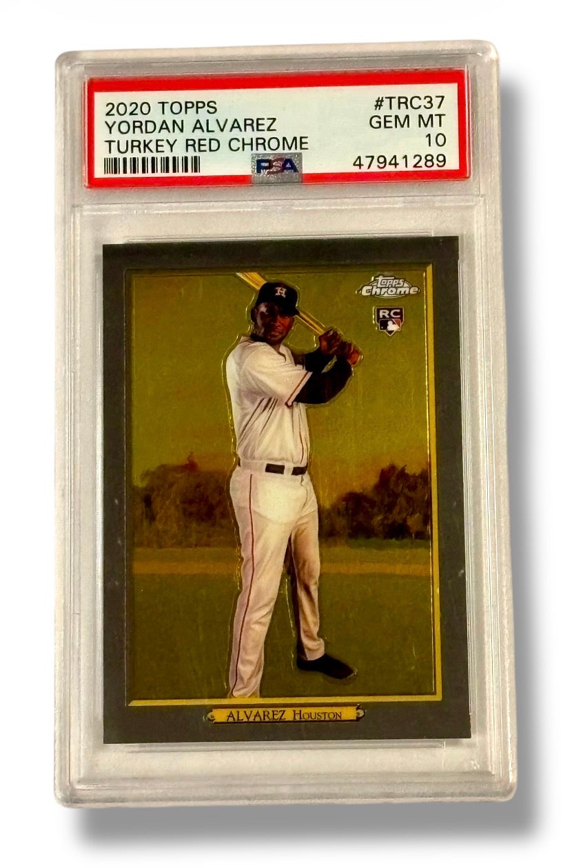 2020 Topps Chrome Turkey Red Yordan Alvarez Rookie RC PSA 10 Pop 64! - 47941289