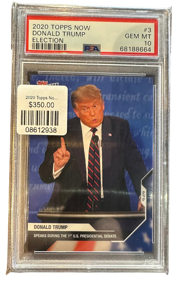 2020 Topps Now Donald Trump Election #3 PSA 10