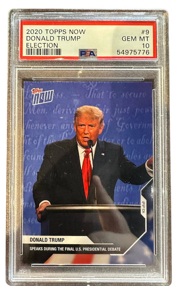 2020 Topps Now Donald Trump Election #9 PSA 10