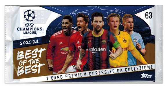 2020/21 Topps UEFA Champions League Best Of The Best Supersize Trading Cards - 7 Card Single Pack