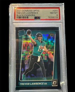 2021 Donruss Optic Trevor Lawrence #201 Rated Rookie 11/25 PSA NM-MT 8