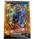 2021 Draft Picks Kadarius Toney #176 Crusade Orange Cracked Ice Rookie Card