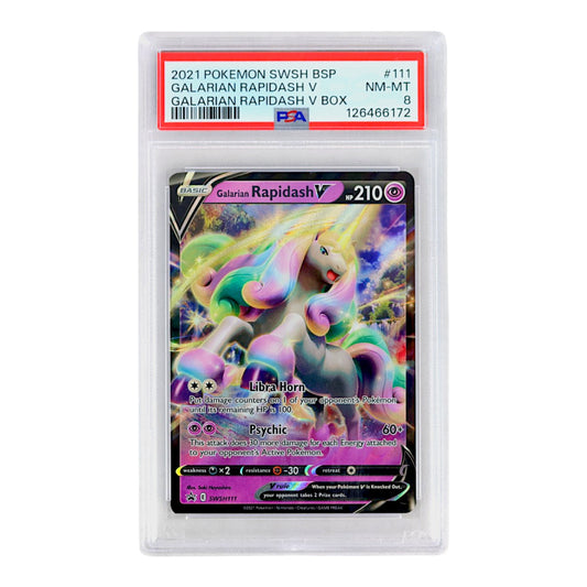 2021 Galarian Rapidash V #111 PSA 8