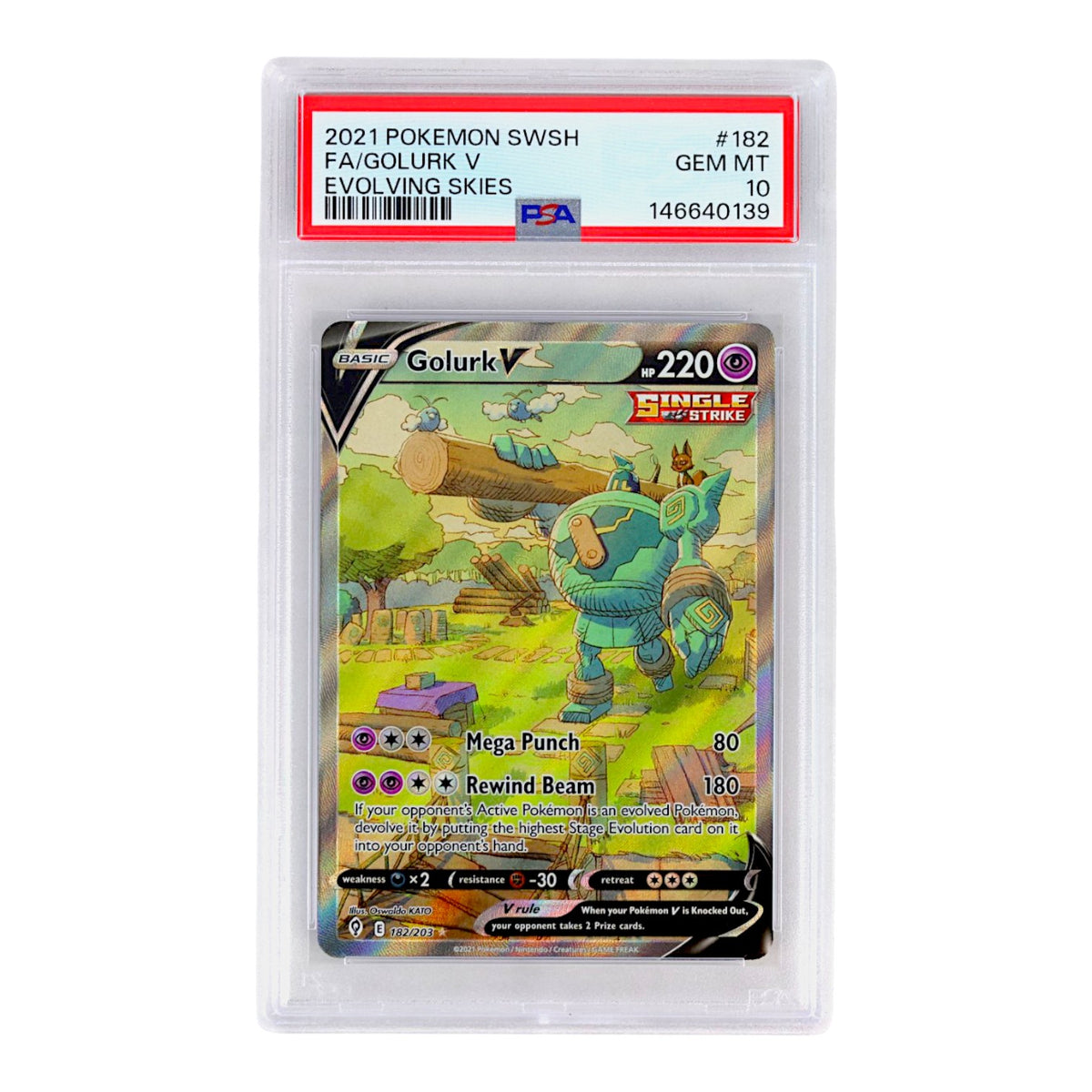 2021 Golurk V #182 PSA 10