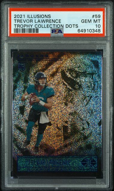2021 Illusions Trophy Collection Dots Trevor Lawrence RC PSA 10 POP 98 - 64910348