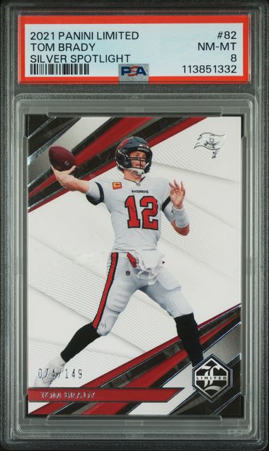 2021 Limited Silver Spotlight /149 Tom Brady PSA 8 Pop 1! - 113851332