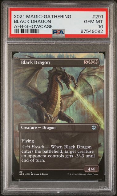 2021 Magic The Gathering Black Dragon AFR Showcase #291 PSA 10 - 97549092