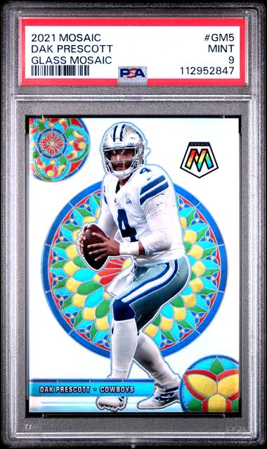 2021 Mosaic Glass Mosaic Holo Dak Prescott #GM-5 PSA 9 - 112952847