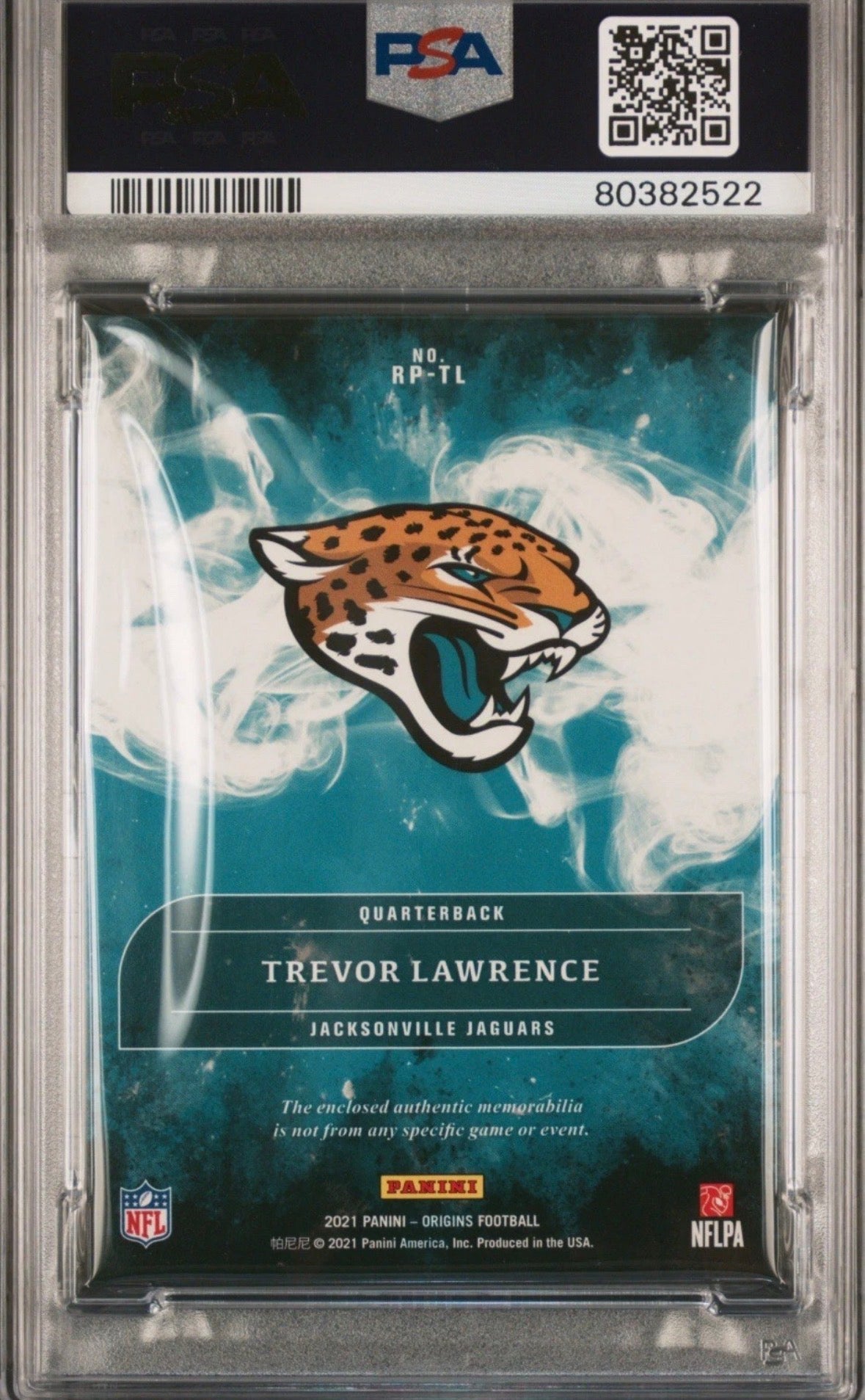2021 Panini Origins Rookie RC Patches Red /99 Trevor Lawrence PSA 8 - 80382522