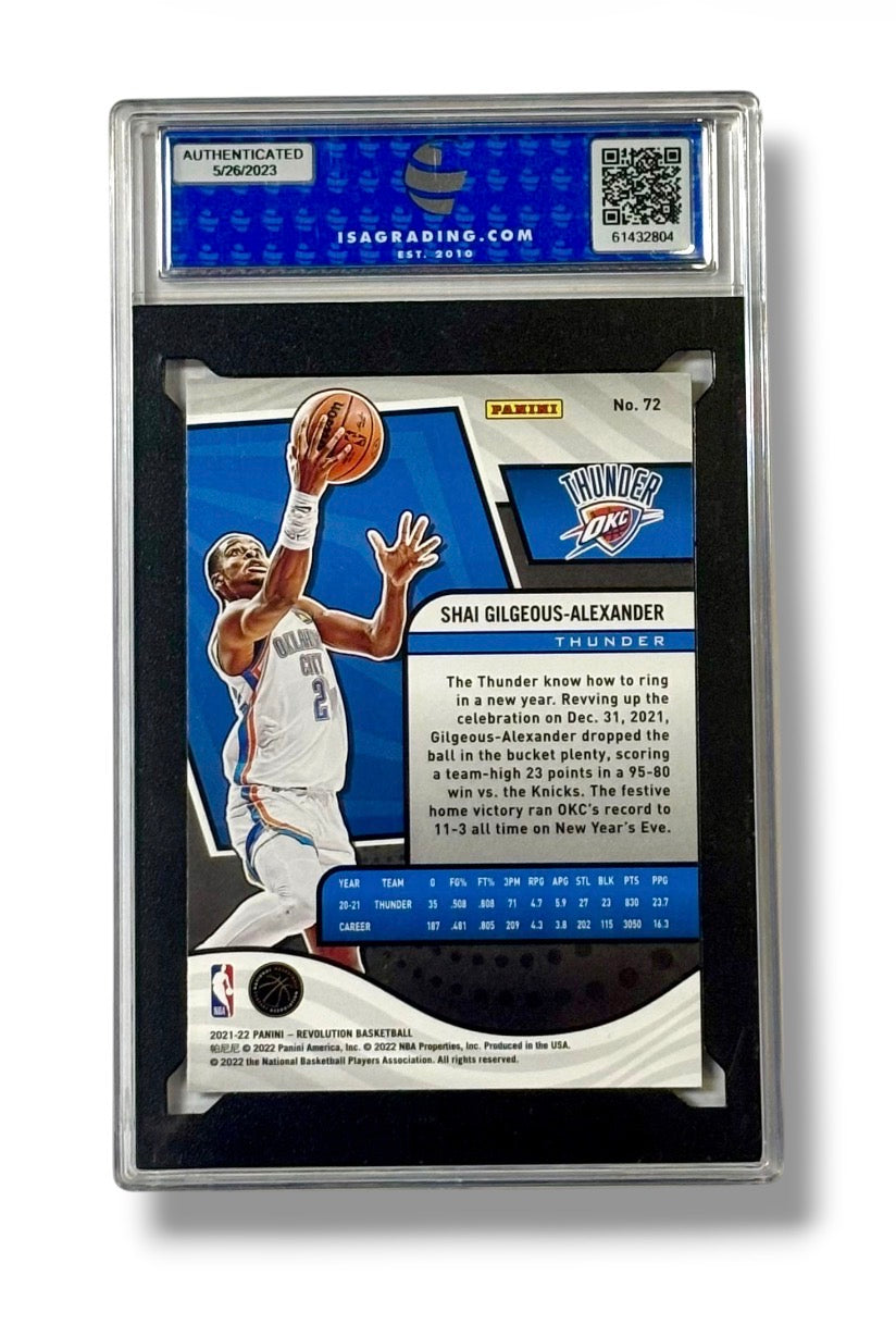 2021 Panini Revolution #72 Shai Gilgeous-Alexander ISA 10 Gem Mint - 61432804