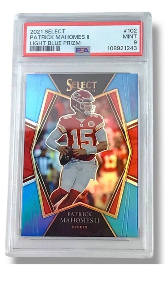 2021 Panini Select Light Blue /99 Patrick Mahomes PSA 9 Pop 13! - 108921243