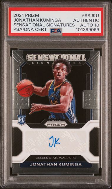 2021 Prizm Sensational Signatures RC Auth Auto PSA 10 Jonathan Kuminga Pop 2! - 101399069