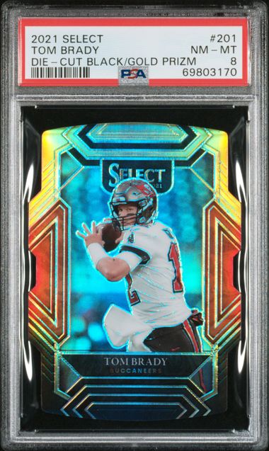 2021 Select Die Cut Black Gold Tom Brady PSA 8 Pop 14! - 69803170