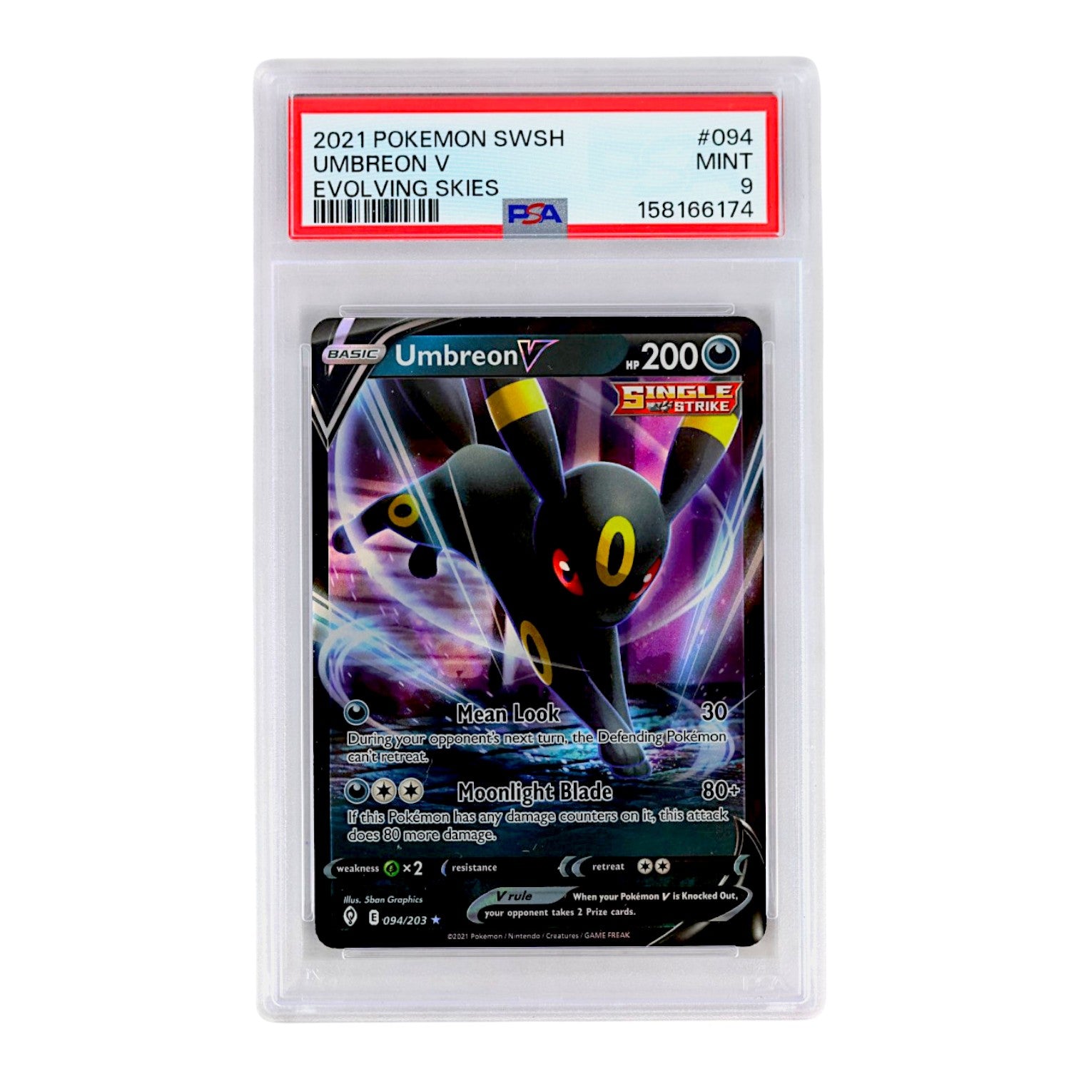 2021 Umbreon V #047 PSA 9