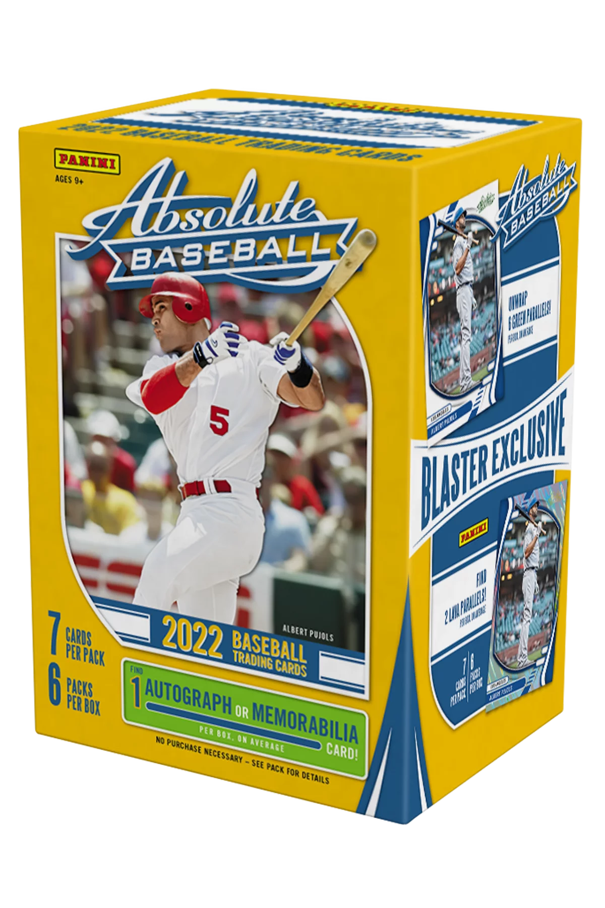 2022 Absolute Baseball Card Blaster Box 6 Pack 7 Cards per Pack 1 Autograph or Memorabilia