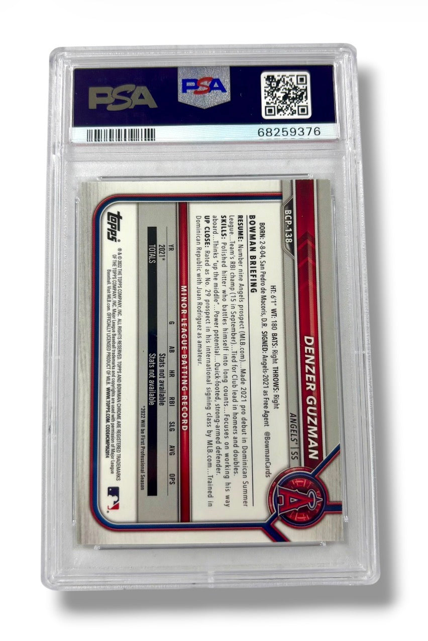 2022 Bowman Mega Box Chrome Denzer Guzman Rookie RC Pop 14 PSA 9 - 68259376