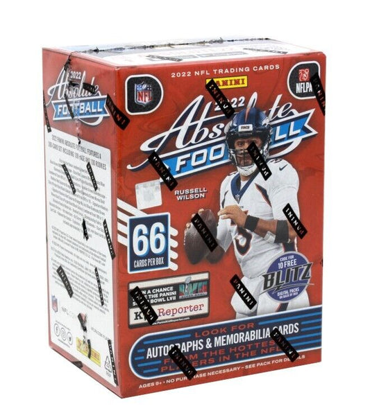 2022 NFL Absolute Football Blaster Box 6 Packs 11 Cards per Pack