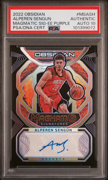 2022 Obsidian Magmatic Purple Signatures Auto /75 Alperen Sengun PSA 10 - 101399072