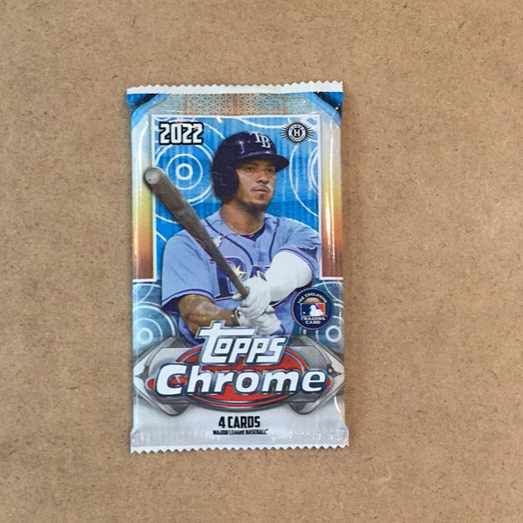 2022 Topps Chrome Baseball 4 Cards Per Pack - Chance at Sonic Pulse Parallels.