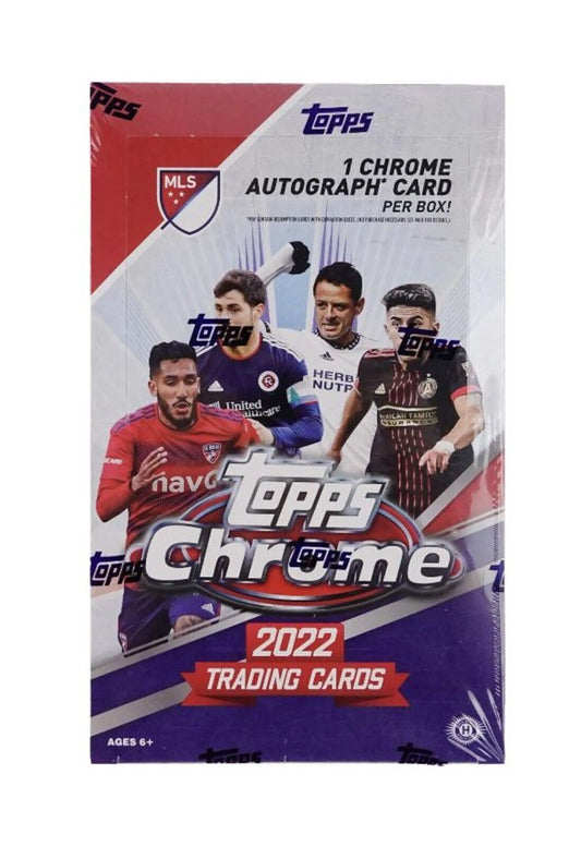 2022 Topps Chrome MLS Major League Soccer 18-Pack 4 Card per Pack Hobby Box 1 Autograph per Box