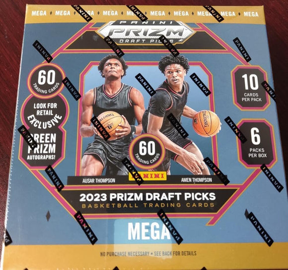 2023-24 Prizm Draft Picks Basketball Mega 6 Packs 10 Cards per Pack Victor Wembanyama