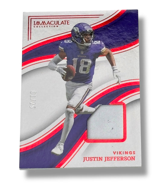 2023 Immaculate 89 Justin Jefferson Jersey Patch 1/25 Red Parallel