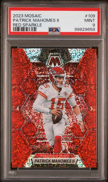 2023 Mosaic Patrick Mahomes ll Red Sparkle #109 PSA 9