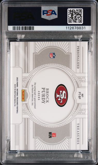 2023 National Treasures /99 Personalized Treasures Brock Purdy PSA Auth Auto 10 Pop 1! - 112678831