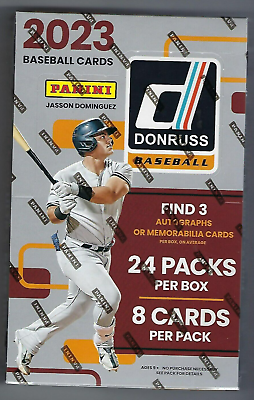 2023 Panini Donruss Baseball Factory Sealed Hobby Box 24 Packs 8 Cards per Pack