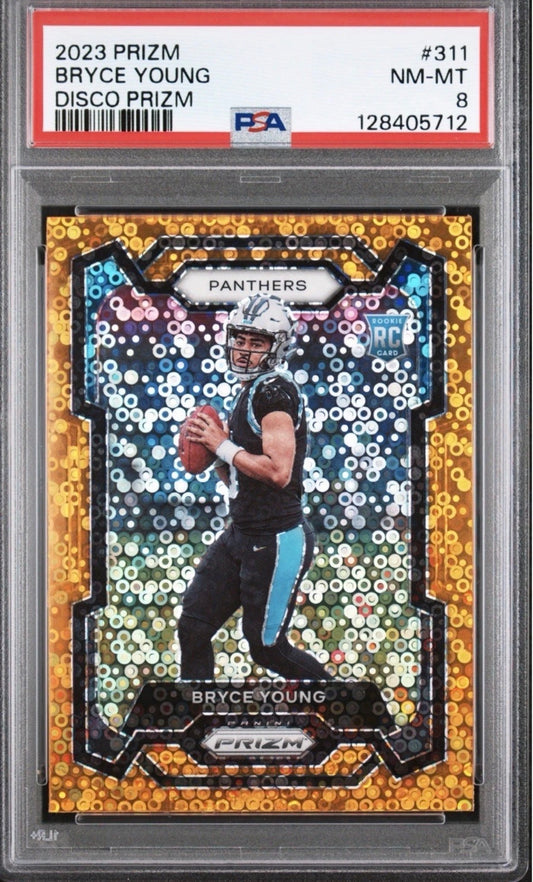 2023 Prizm Disco Orange Bryce Young Rookie RC #311 PSA 8 - 128405712