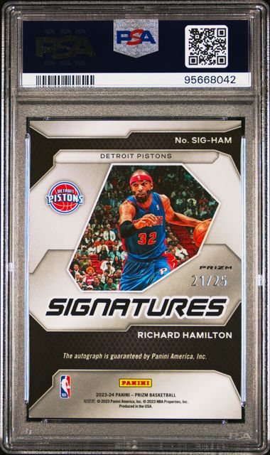 2023 Prizm Mojo /25 Signatures Auto Richard Hamilton PSA 9 - 95668042