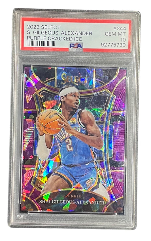 2023 Select Shai Gilgeous-Alexander Mezzanine Purple Cracked Ice PSA 10 /99