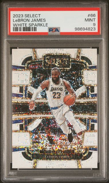 2023 Select White Sparkle Lebron James #66 PSA 9 - 98694823