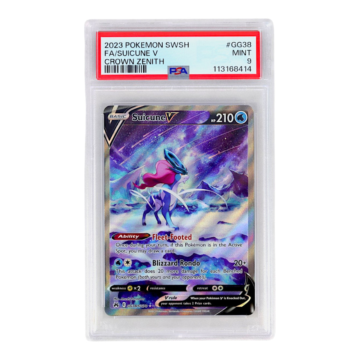 2023 Suicune V #GG38 PSA 9