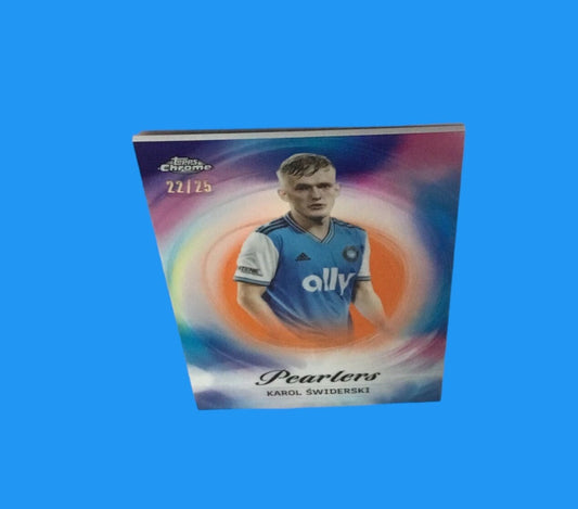 2023 Topps Chrome P-19 MLS KAROL SWIDERSKI SP Pearlers - Charlotte FC Case Hit /25