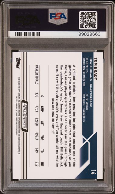 2023 Topps Composite Aqua Geometric /175 Tom Brady PSA 10 - 99829663