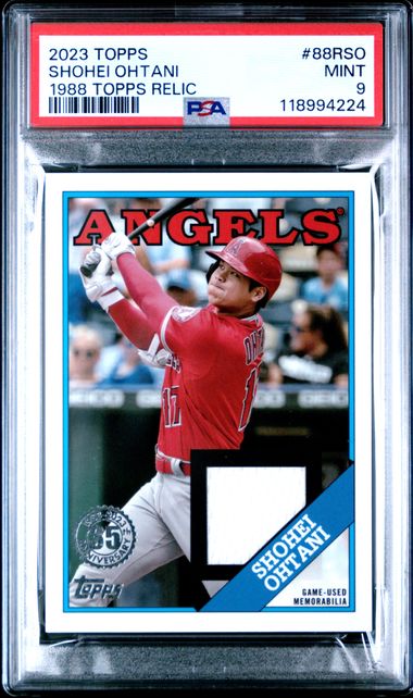 2023 Topps Relic '88 Game Used Jersey Shohei Ohtani PSA 9 POP 16 - 118994224