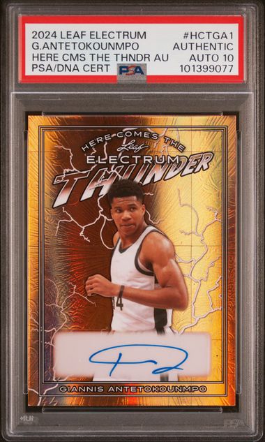 2024 Leaf Electrum Thunder Giannis Antetokounmpo Auto /15 Auth PSA 10 - 101399077