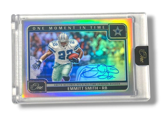 2024 One Football One Moment In Time /99 Emmitt Smith HOF Cowboys Auto Rare Sealed