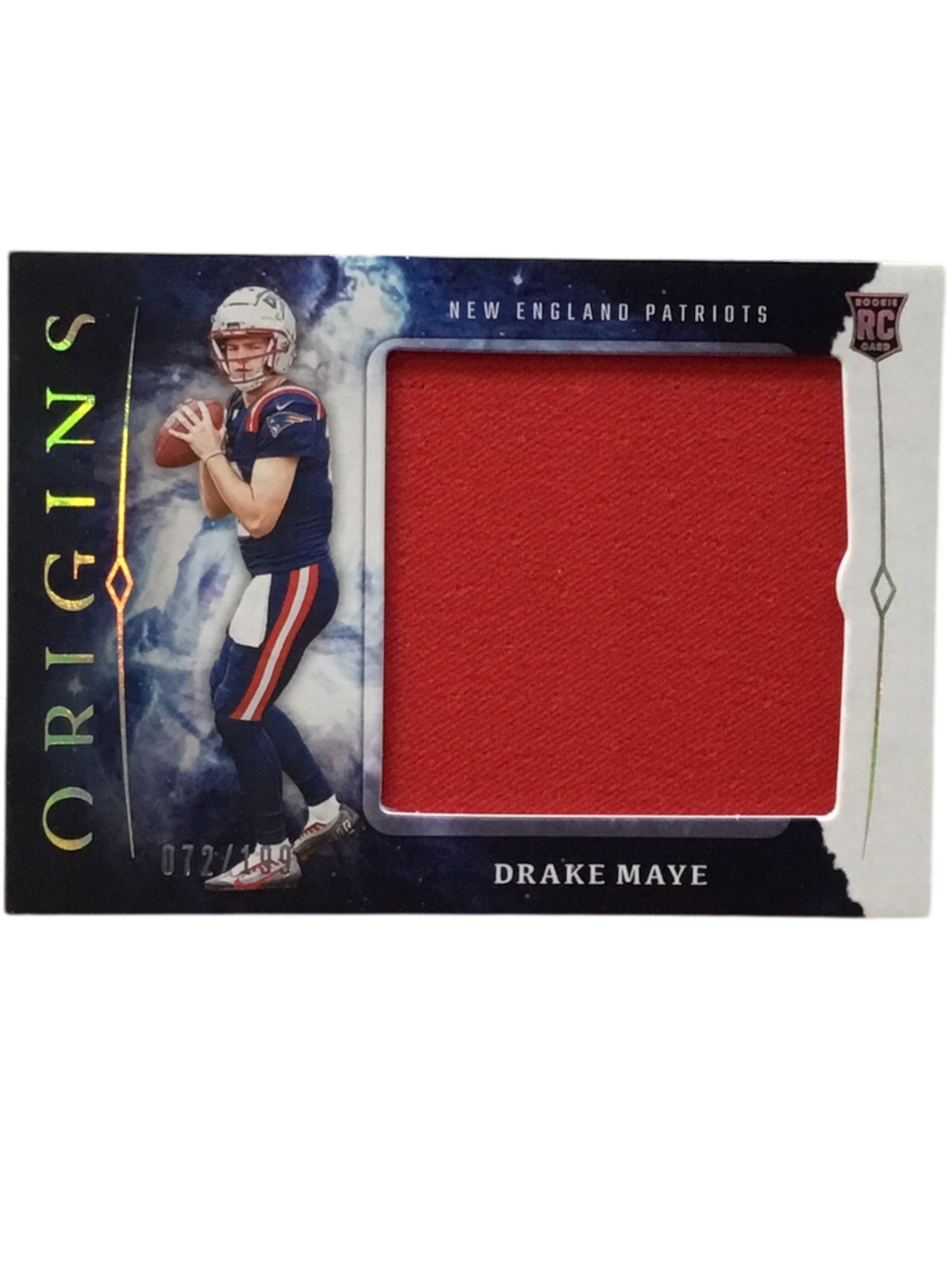 2024 Panini Origins Drake Maye Rookie Jumbo Jersey #RJJ-DMA