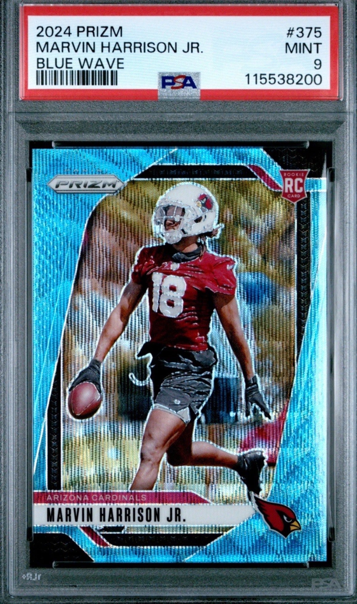 2024 Prizm Blue Wave /230 Rookie RC Marvin Harrison PSA 9 Pop 47! - 115538200