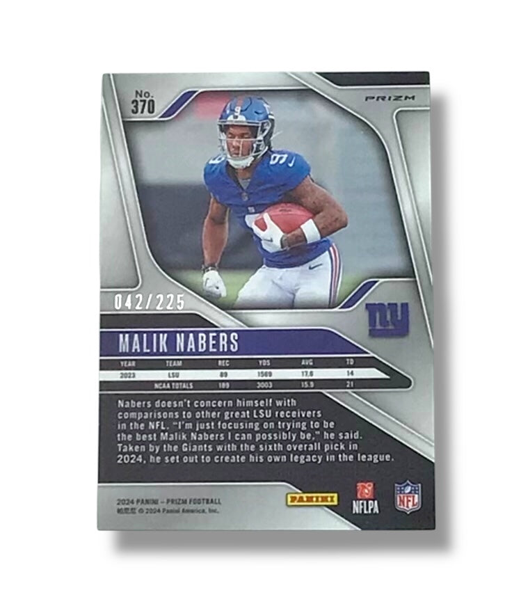 2024 Prizm Purple Ice 42/225 Malik Nabers
