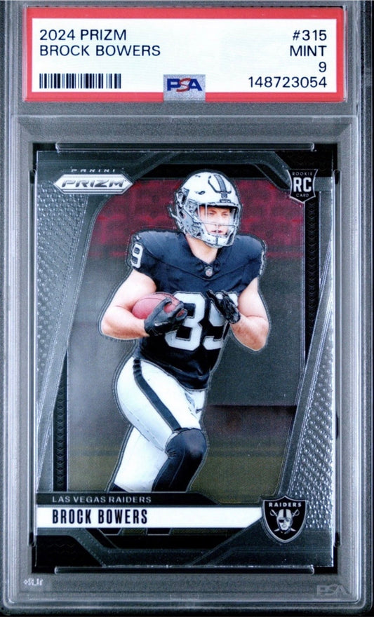 2024 Prizm Rookie RC #315 Brock Bowers PSA 9 - 148723054
